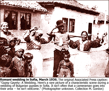 Photo of Romani wedding in Sofia, March 1936